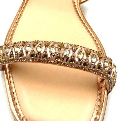 Tamanco Mississipi Rasteira Rosê com Strass 251