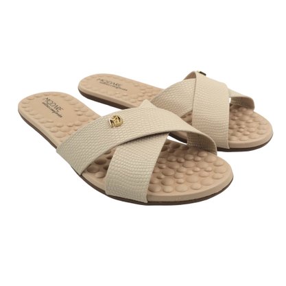Tamanco Modare Palmilha Massageadora Creme 7163105