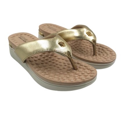 Tamanco Modare Palmilha Massageadora Dourado 7151127