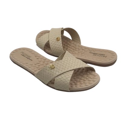 Tamanco Modare Rasteira Creme Transpassado 7163105