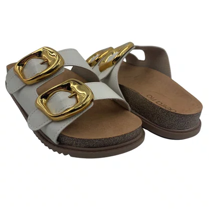 Tamanco Papete Beira Rio Fivela Off White 8523116