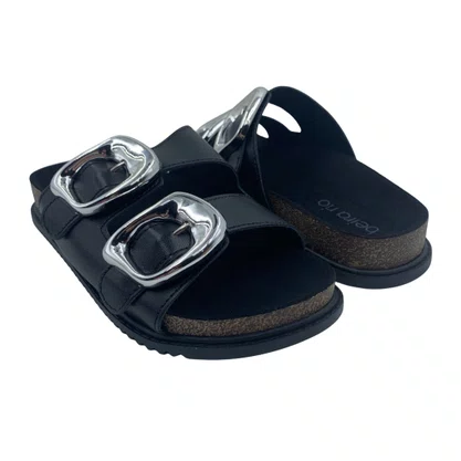 Tamanco Papete Beira Rio Fivela Preto 8523116