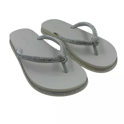 Tamanco Papete Miss Love com Brilho Off White PR159