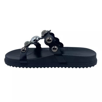 Tamanco Papete Miss Love com Brilho Preto PP902