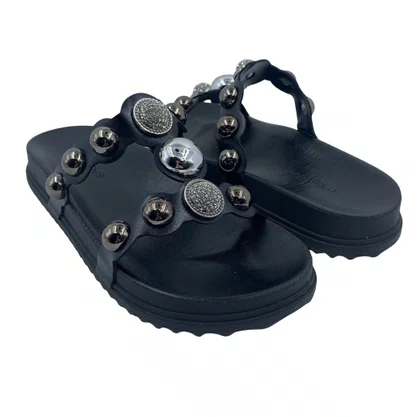 Tamanco Papete Miss Love com Brilho Preto PP902