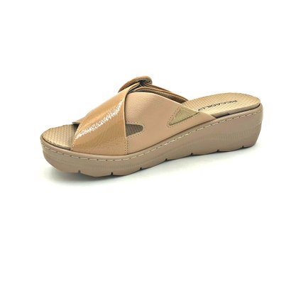Tamanco Piccadilly Anabela Nude Conforto Spa 568030