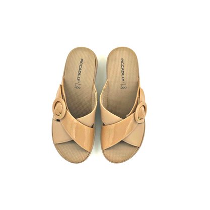 Tamanco Piccadilly Anabela Nude Conforto Spa 568030