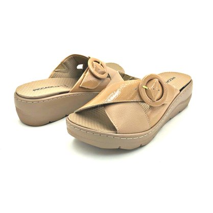 Tamanco Piccadilly Anabela Nude Conforto Spa 568030