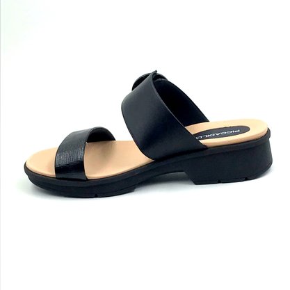 Tamanco Piccadilly Anabela Preto com Fivela 572014