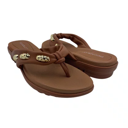 Tamanco Piccadilly com Enfeite Marrom 523006