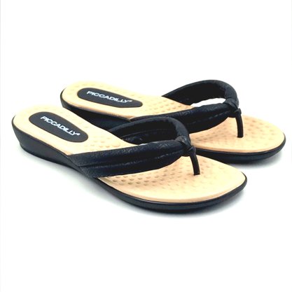 Tamanco Piccadilly com Palmilha Massageadora Preto 500324