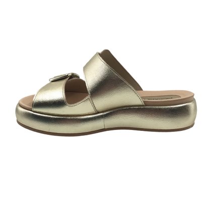 Tamanco Piccadilly Flatform com Fivela Dourado 459002