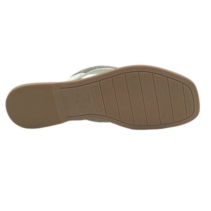 Tamanco Piccadilly Tira Larga Strass Branco 508039