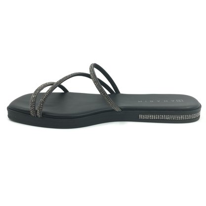Tamanco Ramarim Flatform com Strass Preto 249202