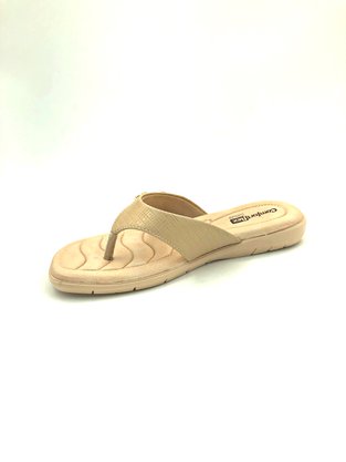 Tamanco Rasteira Comfortflex Creme 2080402