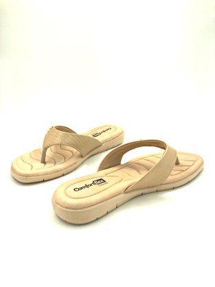 Tamanco Rasteira Comfortflex Creme 2080402