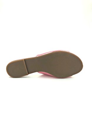 Tamanco Rasteira Jamar Rosa Com Laço 31897