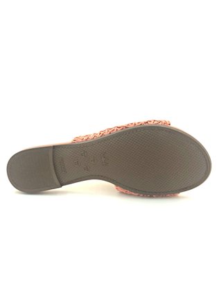 Tamanco Rasteira Valentina Coral Tramado 272139