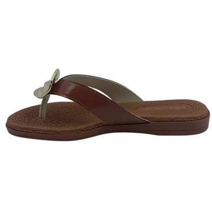 Tamanco Rasteiras Conforto Piccadilly Marrom 513030