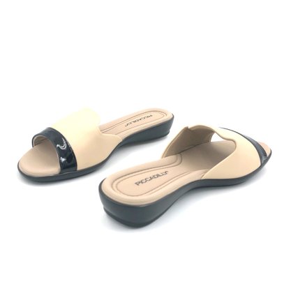 Tamanco Rasteiro Piccadilly Creme 500237