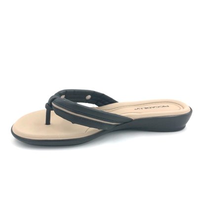Tamanco Rasteiro Piccadilly Preto de Dedo 500233