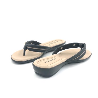 Tamanco Rasteiro Piccadilly Preto de Dedo 500233