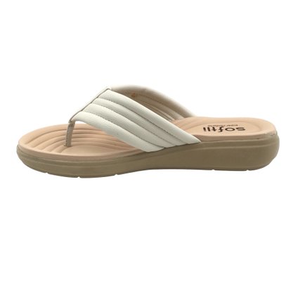 Tamanco Softli Anabela Off White 1000510024