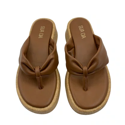Tamanco Sua Cia Flat Form Marrom 4cm 16757