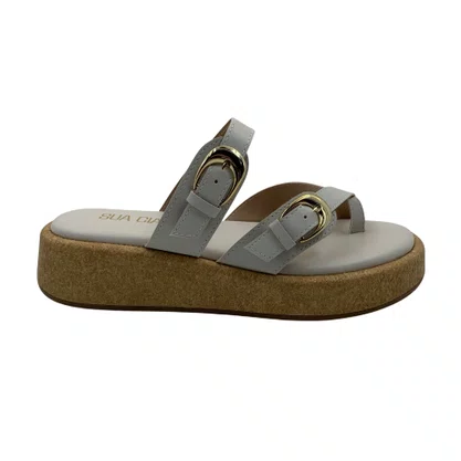Tamanco Sua Cia Flat Form Off White 4cm 16754