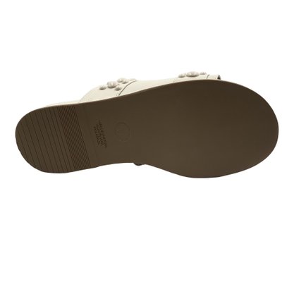 Tamanco Zabumba Papete com Aplicações Off White 10403
