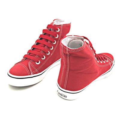 Tênis Abotinado Capricho Vermelho Canvas CP0655