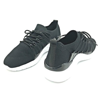 Tênis Actvitta Masculino Tecido Knit Preto/Branco 4901107