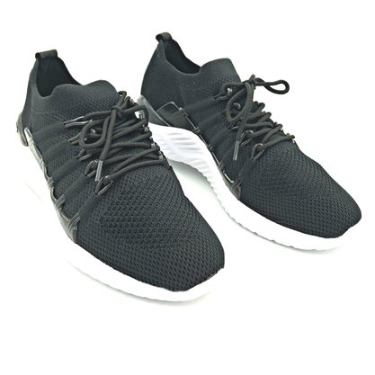 Tênis Actvitta Masculino Tecido Knit Preto/Branco 4901107