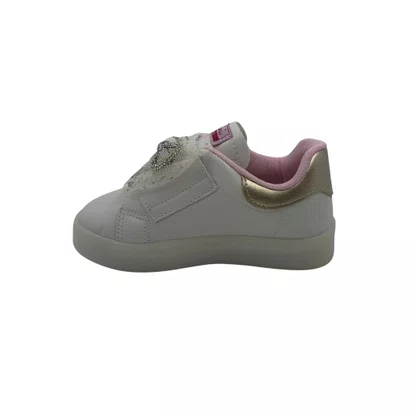 Tênis Baby Mini Sua Cia LED Off White Laço 778