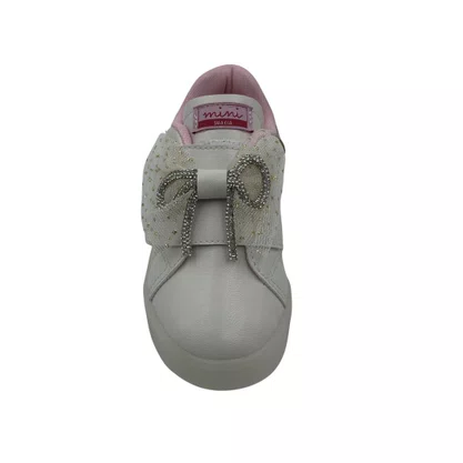 Tênis Baby Mini Sua Cia LED Off White Laço 778