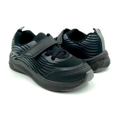 Tênis Batatinha Infantil Elástico Preto 1813