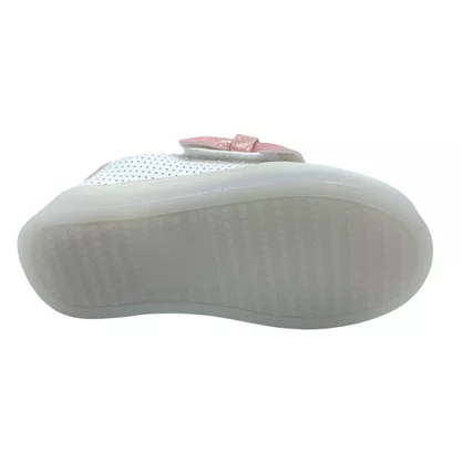 Tênis Bebê Pisca-Pisca Mini Sua Cia com Laço Branco 00730