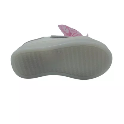 Tênis Bebê Pisca-Pisca Mini Sua Cia com Laço Branco 00731