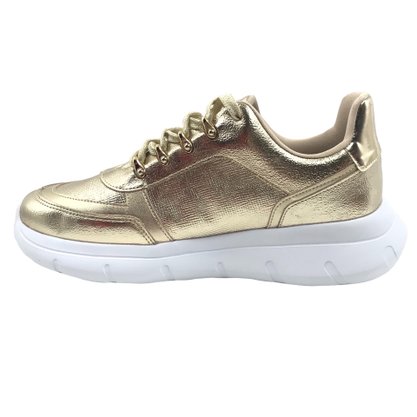 Tênis Bebecê Feminino Casual Cadarço Dourado 1329143