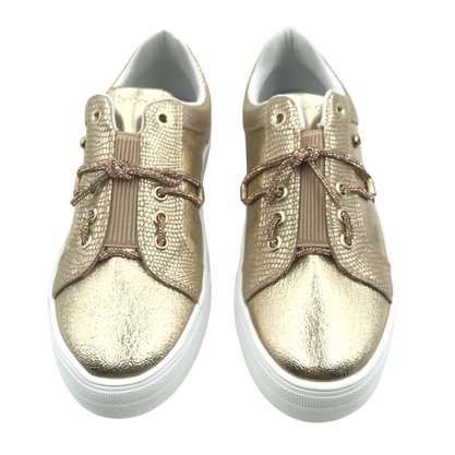 Tênis Bebecê Flat Form Calce Fácil Dourado 2138272
