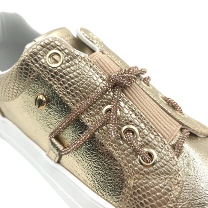 Tênis Bebecê Flat Form Calce Fácil Dourado 2138272