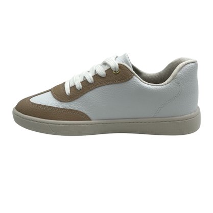 Tênis Beira Rio Flat Form Branco com Bege 4313103
