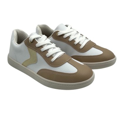 Tênis Beira Rio Flat Form Branco com Bege 4313103