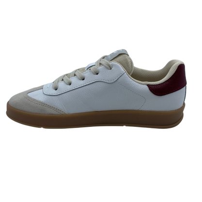 Tênis Bottero Sneakers Couro Branco com Bordo 364905