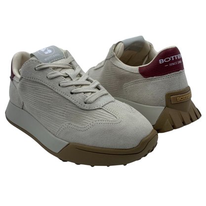Tênis Bottero Sneakers Couro Camurça Bege 371501