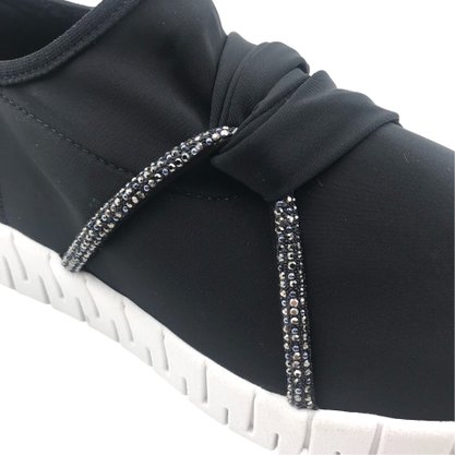 Tênis Campesí Neoprene com Brilho Preto 9844