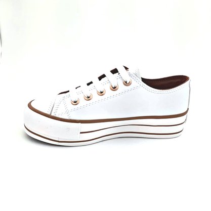 Tênis Capricho Feminino Flatform Branco Likes Class
