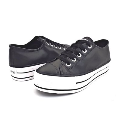 Tênis Capricho Feminino Flatform Preto Likes Class