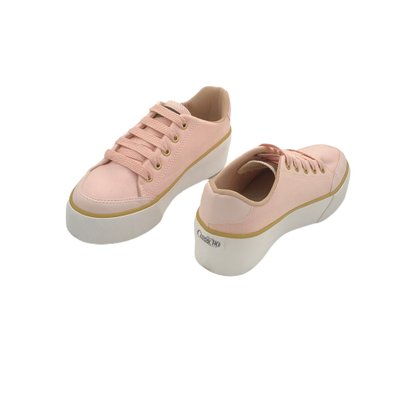 Tênis Capricho Feminino Flatform Rosa Plataforma CP0806