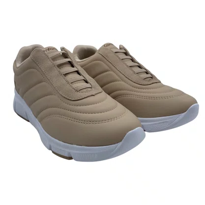 Tênis Casual Comfortflex Calce Fácil Bege 2590401
